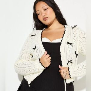 Torrid LoveSick Dainty Bow Cardigan